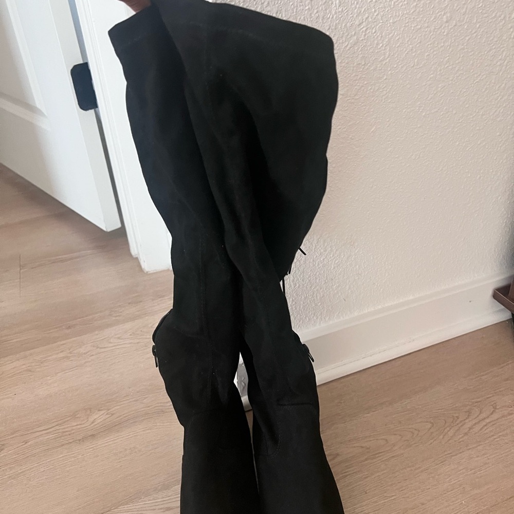 Fashion Nova Black Over-the-Knee Boots - Picture 6 of 16
